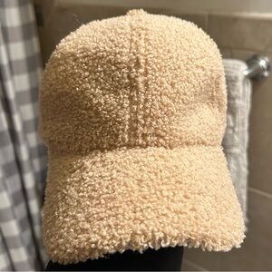 Cozy Tan Sherpa Cap